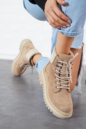 بوت / نیم بوت بژ زنانه جیر Moda Pie - کد 364652929