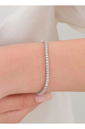 دستبند نقره سفید زنانه 925 عیار Silver Self - کد 856559530