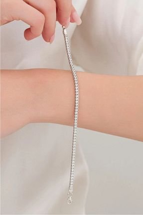 دستبند نقره سفید زنانه 925 عیار Silver Self - کد 856559530