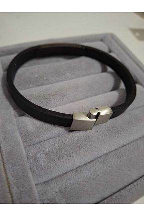 دستبند استیل (فولاد) مشکی مردانه EZE - کد 856575975