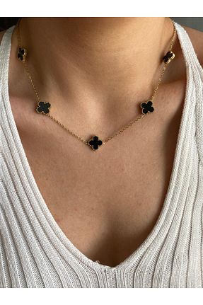 گردنبند استیل ( فولاد ) طلائی زنانه استیل (فولاد) ZEC Beauty - کد 856637885