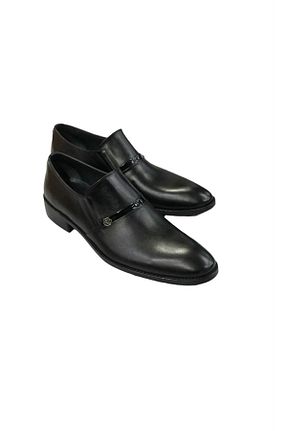 کفش کلاسیک مشکی مردانه چرم خالص şık kundura - کد 280085570