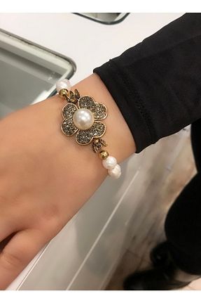 دستبند مروارید سفید مروارید فرهنگی Takkı by Handan - کد 278246444