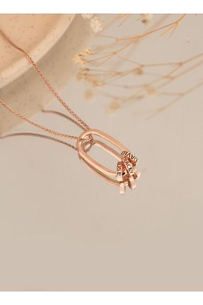 گردنبند نقره صورتی زنانه 925 عیار Dkmn Silver - کد 792293294