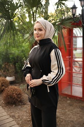 ست گرمکن حجاب مشکی زنانه رگولار Ryzi Moda - کد 856854118