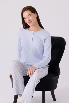 ست لباس راحتی آبی زنانه ساده Pierre Cardin - کد 856651962