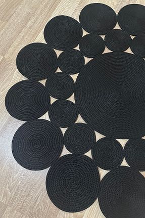 فرش آشپزخانه مشکی Jüt SİMEREV HALI HOME CONSEPT - کد 855677346