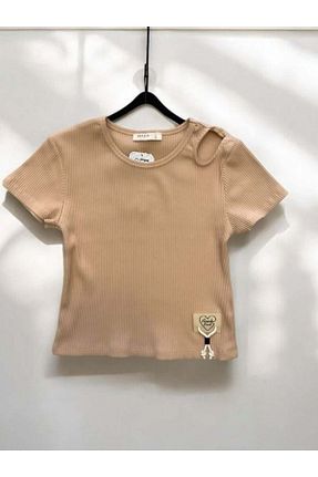 تیشرت قهوه ای بچه گانه یقه گرد Zekids - کد 856498893