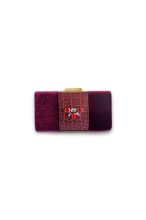 کیف مجلسی زرشکی زنانه چرم خالص Marnier - کد 766552845