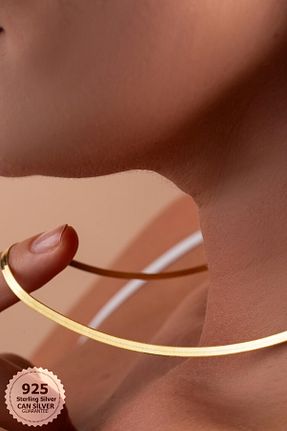 گردنبند نقره طلائی زنانه 925 عیار CAN SİLVER - کد 856740684