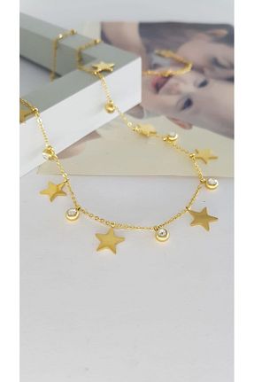 گردنبند استیل ( فولاد ) طلائی زنانه استیل (فولاد) SONES - کد 807946833