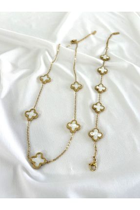 ست استیل طلائی زنانه استیل ضد زنگ Uzay Accessories - کد 856765114