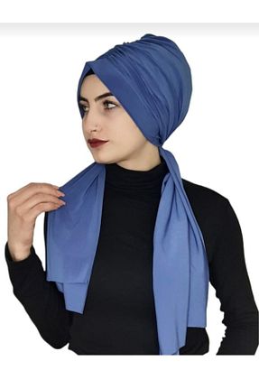 روسری سرمه ای پنبه ای Genel Markalar - کد 355518660