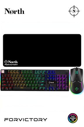 مجموعه ماوس کیبورد بازی مشکی North - کد 854544284