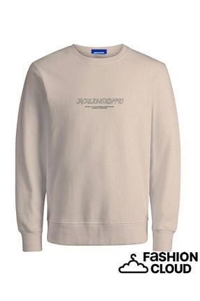 سوئیشرت بژ مردانه ساده Jack & Jones - کد 856285089