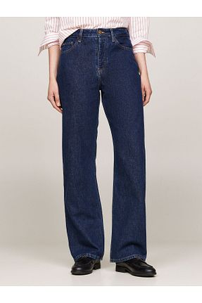 شلوار جین سرمه ای زنانه پاچه گشاد Tommy Hilfiger - کد 846350252
