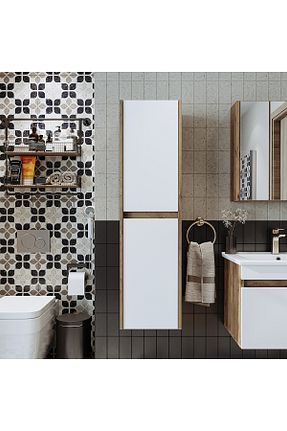قفسه حمام سفید MDF ROOMART - کد 277749365