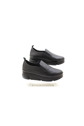 بوت / نیم بوت مشکی زنانه چرم خالص MABU - کد 856905849