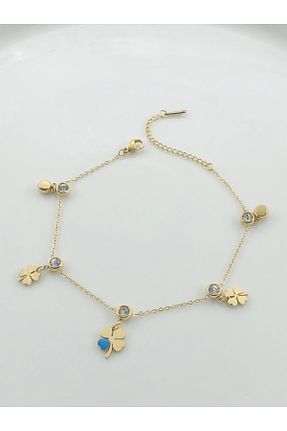 خلخال جواهر زرد زنانه استیل (فولاد) DS DİAMONDSHOP - کد 856928310