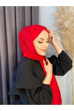 شال قرمز زنانه پنبه (نخی) کد 267044574