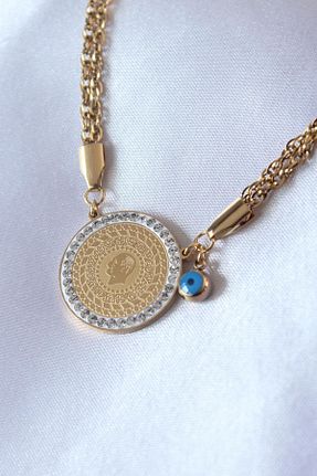 گردنبند جواهر طلائی زنانه استیل ضد زنگ Helendes Jewelry - کد 856493081