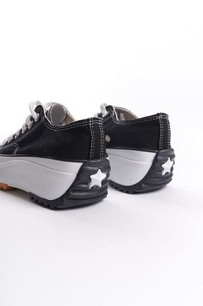 کفش اسنیکر مشکی زنانه بند دار MokaShopin - کد 856803185