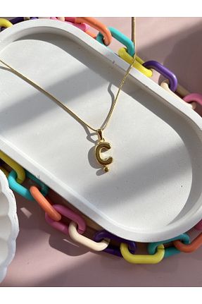 گردنبند جواهر طلائی زنانه روکش طلا Claritas Takı - کد 744603565