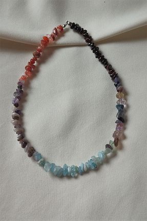 گردنبند جواهر نارنجی زنانه سنگ badeaccessories - کد 675196903