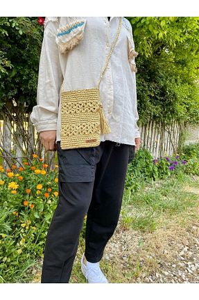 کیف دوشی بژ زنانه حصیر Nevdusha Design - کد 316037063