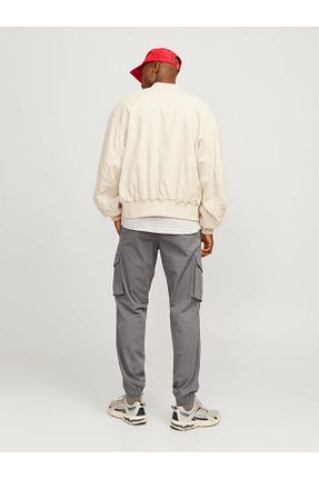 شلوار طوسی مردانه پنبه - الاستین Jack & Jones - کد 856500200