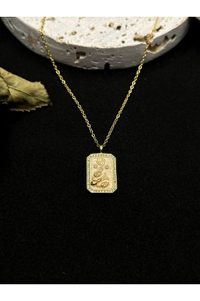 گردنبند استیل ( فولاد ) طلائی زنانه استیل (فولاد) lysiaaccessory - کد 856531145