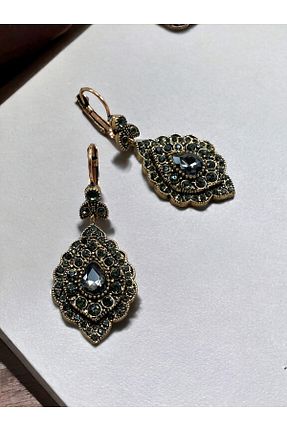 گوشواره جواهر طوسی فلزی FAYRA ACCESSORIES - کد 797974553