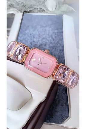 ست ساعت مچی صورتی زنانه استل (فولاد) DMR Accessoire - کد 854895170