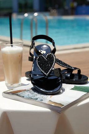 صندل مشکی زنانه AristocratShoes - کد 856554200