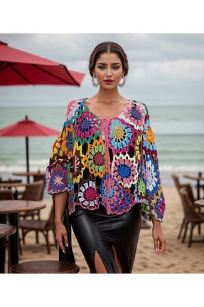 رویه رنگی زنانه پنبه ای Hippybutik - کد 754610494