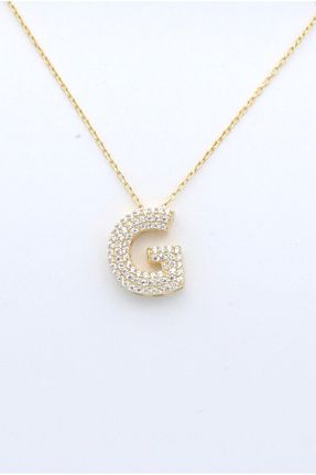 گردنبند نقره طلائی زنانه 925 عیار Benim Tercihim - کد 856601904