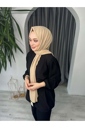 شال زرد زنانه پنبه ای azra fashion - کد 794609668