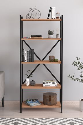 قفسه کتاب قهوه ای 146 سانتی متر Bofigo - کد 856022045