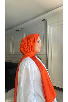 شال نارنجی زنانه ویسکون MAYBAHH - کد 856328567