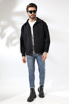 کاپشن مشکی مردانه اورسایز GAREN - کد 856668243