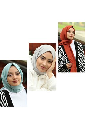 شال نارنجی زنانه پنبه ای HAR-UM Ticaret - کد 363731789