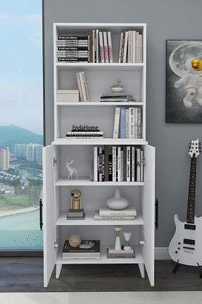 قفسه کتاب سفید 183 سانتی متر Enda Home - کد 856773058
