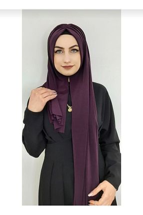 روسری بنفش پلی استر Ayselcehobi - کد 355426138