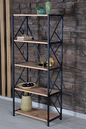 قفسه کتاب قهوه ای 151 سانتی متر Mavera Home - کد 80627399