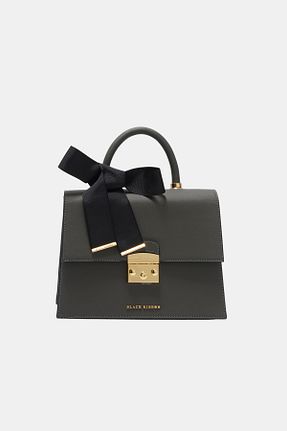 کیف پستچی طوسی زنانه چرم مصنوعی Black Ribbon - کد 66140753