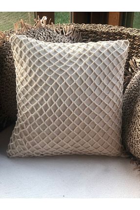 کوسن و روکش کوسن بژ کتان sevaradekor - کد 346733209