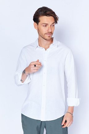 پیراهن سفید مردانه رگولار Manche - کد 832464638