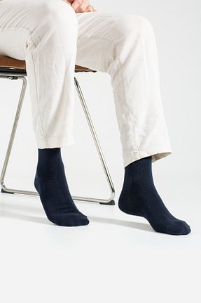جوراب اسپرت سرمه ای مردانه پنبه ای Socks Here - کد 824374403