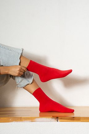 جوراب اسپرت قرمز زنانه پنبه ای Socks Here - کد 824354919