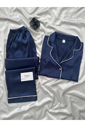 ست لباس راحتی سرمه ای زنانه ساده Lena Homewears - کد 848843639